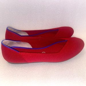 Rothy’s Scooter Bright Red Round Ballet Flats size 10